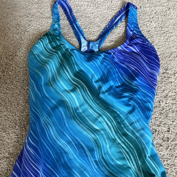 Speedo One Piece Swimsuit Racer Back & Wrap Size 6 Competition Beach Lot of 2 - Picture 3 of 14